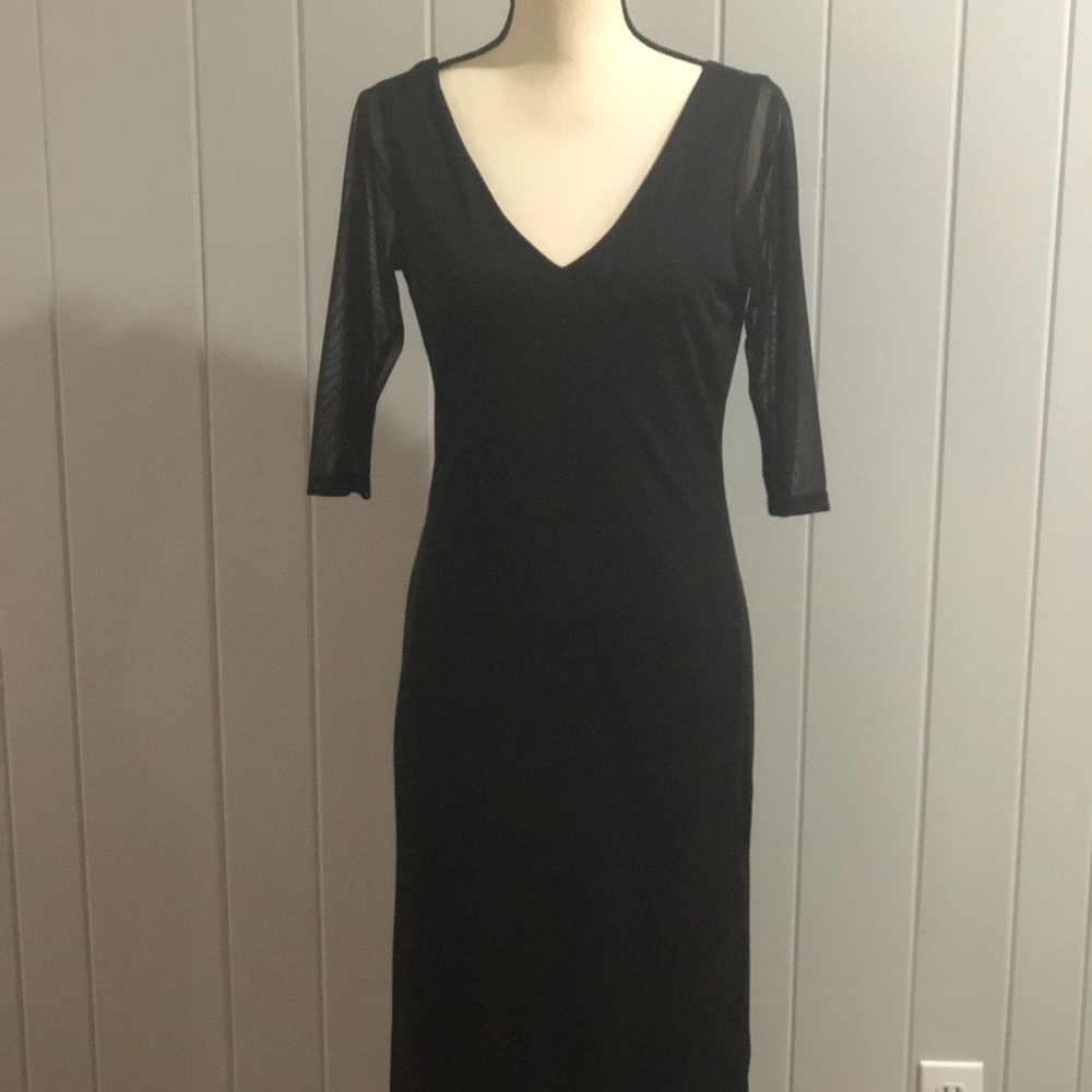 Black midi dress
